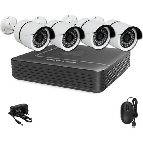 4CH DVR CCTV System outdoor Camera 1080P 2MP 1200 TVl Video Surveillance AHD Dome Camera Kit Security Camera Kit Surveillance