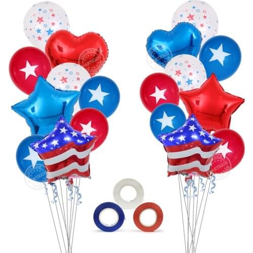 Special supplies for Independence Day Decor USA Party Supplies The Stars And The Stripes Foil Balloons captain Globos
