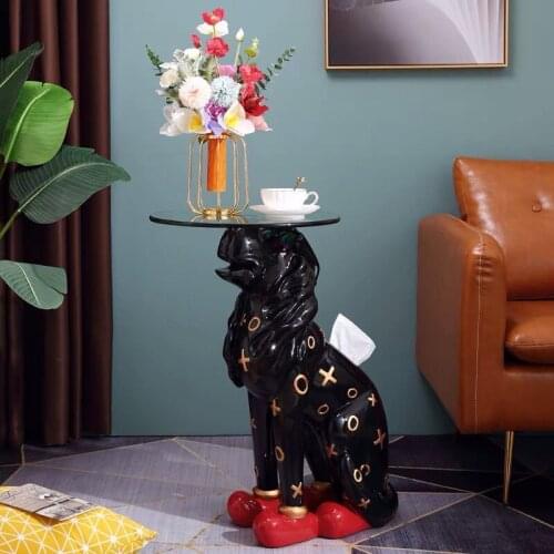 Home Decor Resin Dog Statue Modern Home Living Room Decoration Sculpture Creative Personality Landing Ornaments Animal Gifts