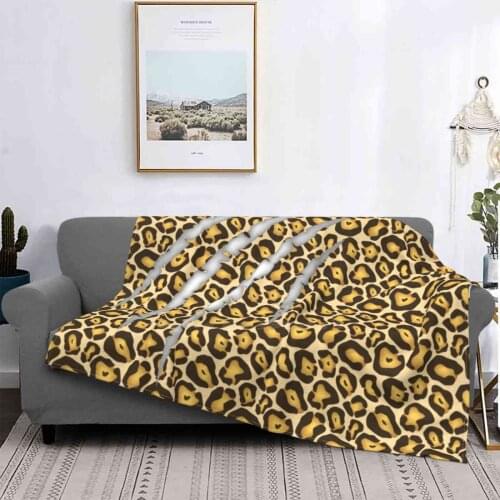 Jaguar Claws Creative Design Comfortable Flannel Blanket Fashion Animals Claws 2020 Animaux Awesome Africa Feather Leopard
