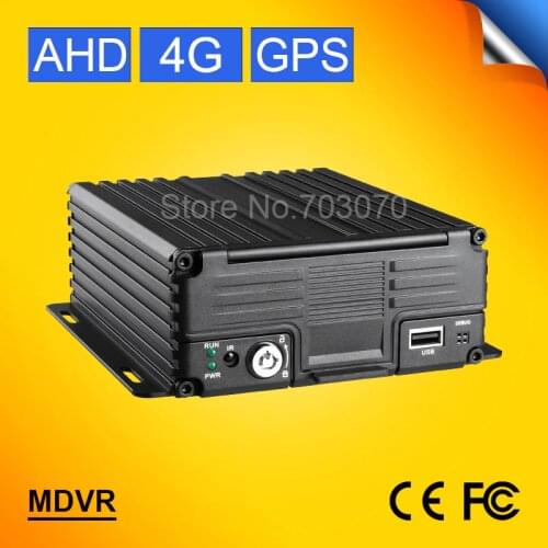 Good Quality H.264 720P HD Video Car Recorder With GPS Tracker I/O Alarm CCTV Monitoring 4G LTE 4CH HDD Car AHD Mobile Dvr