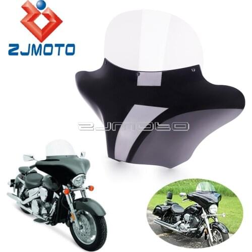 Motorcycle Outer Batwing Headlight Fairing Windscreen for Harley Touring Dyna Road King FLST FLHR FXD FLD Fat Bob Super Glide