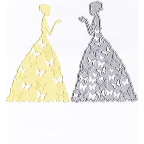Butterfly Dress Bride Cutting Dies Scrapbooking Embossing Stencil Die Craft for DIY Cards Album Book Decoration Making Craft