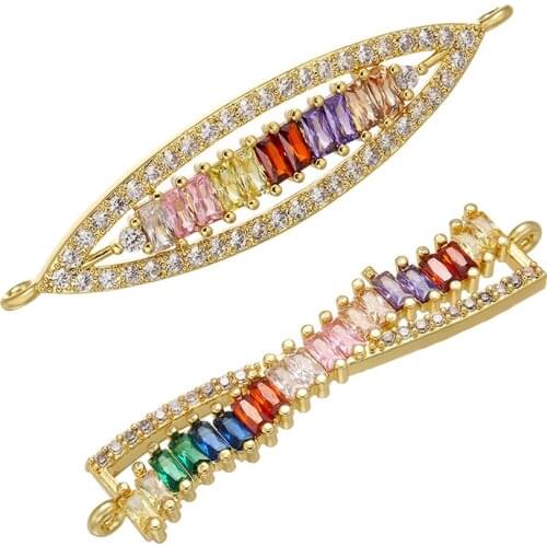 ZHUKOU NEW high quality brass crystal connectors for women bracelet necklace jewelry accessories making findings model: VS431