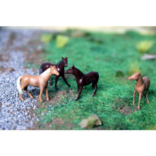 1/87 New Special Die Casting Plastic Sand Table Scene Model Four Horse Set Toys For Children