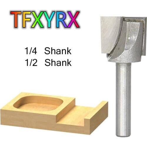 1pc 1/4 1/2 Inch Shank Bottom Cleaning Router Bit Woodworking Chisel Cutter Industrial Grade Milling Tools for Wood