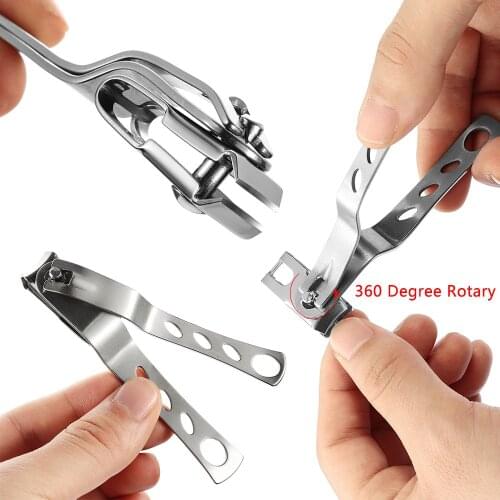 1 Pcs Nail Clipper Stainless Steel 360 Degree Rotary Cuticle Nail Clipper Fingernail Toenail Cutter Trimmer Health Care Tools