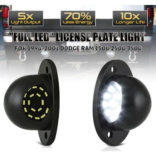 2Pcs LED License Plate Light for Dodge 12V 5500K 500LM LED License Number Plate Lamp for Dodge RAM 1500 2500 3500 Dropshipping
