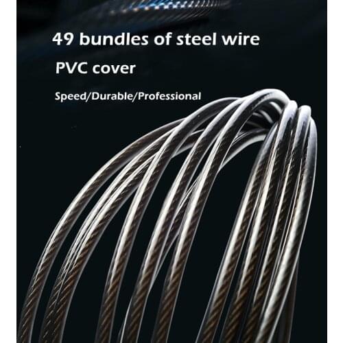 3.4mm/2.5mm Spare Rope Steel wire Durable for Weighted Speed Jump Rope Crossfit Skipping Ropes 3M Single Skip Rope