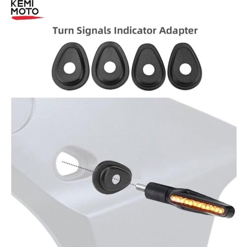 4pcs Motorcycle Turn Signals Indicator Adapter Spacers For KAWASAKI Z750 Z800 Z900 Z1000 Versys 1000 For Yamaha MT09 MT07 R15