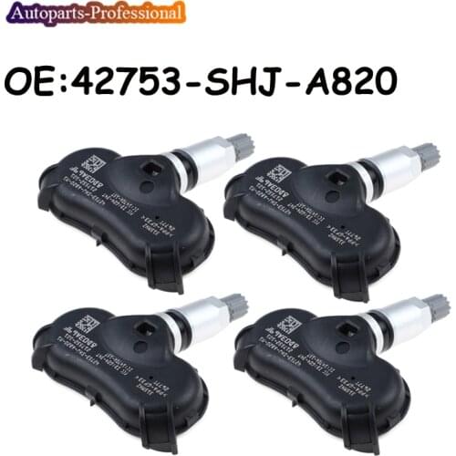 4 PCS For Honda Odyssey Element TPMS Tire Pressure Monitoring Sensor 315MHZ 42753-SHJ-A820 42753SHJA820 42753-SHJ-A820-ML Car
