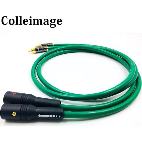 Colleimage Free shipping Pair HiFi 2328 5N OCC RCA to XLR Balanced plug Audio Cable 2 Rca to 2 Xlr Amplifier CD DVD player Cable