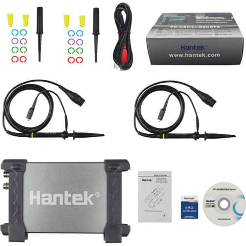 Hantek 6022BE Storage 2CH FFT PC Digital Oscilloscope USB 48MSa / s 20MHz Logic Analyzer