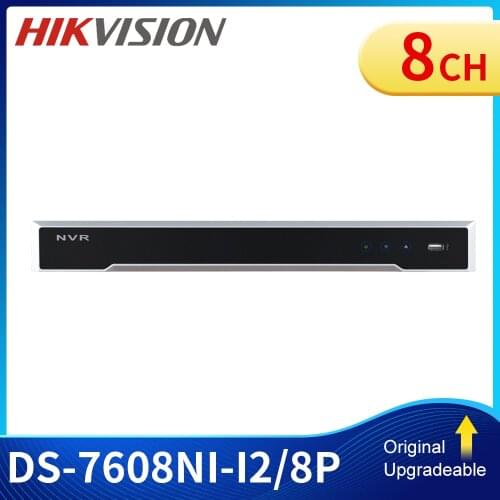 Hikvision NVR POE DS-7608NI-I2/8P 4K NVR 8ch 2 SATA for HDD Network Video Recorder onvif