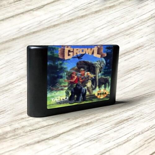Growl - USA Label Flashkit MD Electroless Gold PCB Card for Sega Genesis Megadrive Video Game Console