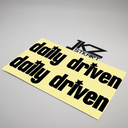 JKZ STKART 2 Pack Vinyl Die Cut Car Stickers Decals Daily Driven star for Motor Bike ATV Laptop Helmet decoration