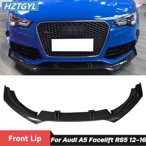 Carbon Fiber Front Bumper Shovel Chin Lip For Audi A5 Facelift RS5 Car Body Kit 2012-2016