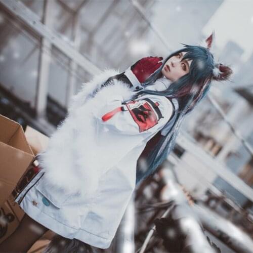 New Hand Made Work Arknights Amaya Cosplay Prop Leopard Silver Gray Tail Ears For Game Party Costume