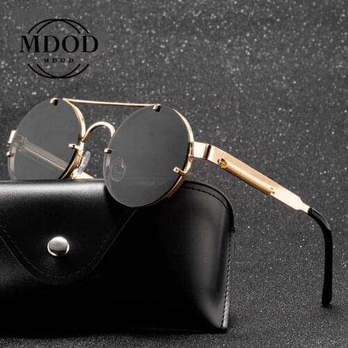 2020 new Round Steampunk Sunglasses Brand Design Men Women Metal Punk Sun Glasses Vintage Sunglass UV400 Sunglasses Women
