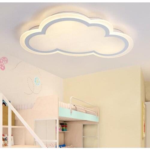 L Led ceiling lamp ultra-thin childrens lamp modern minimalist cloud bedroom room restaurant lighting stepless dimming remote