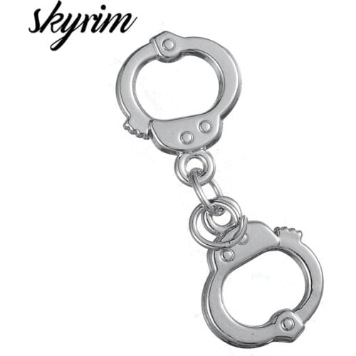 Skyrim 5Pcs Handmade Jewelry Accessories Making Professional Pendants For DIY Jewelry Findings Mini Handcuffs Floating Charms