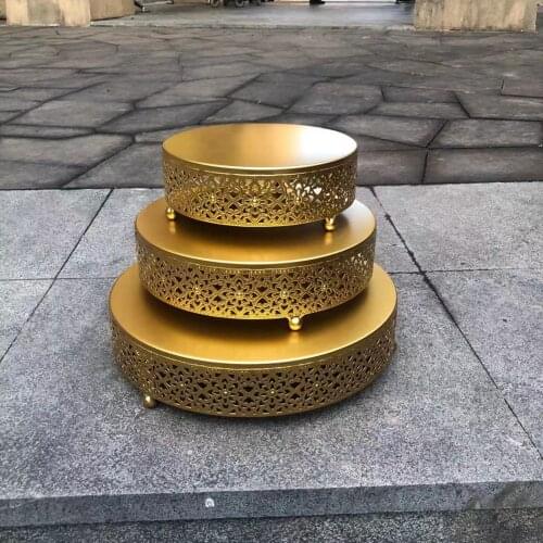 Multifunctional Gold Wrought Iron Cake Stand Washable Reusable Cookies Cupcake Dessert Holder For Wedding Birthday Parties Tsl1