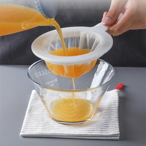 Reusable Nylon Super Fine Colander Mesh Sieve Strainer with Handle for Honey Juice Tea Soymilk Coffee Filter