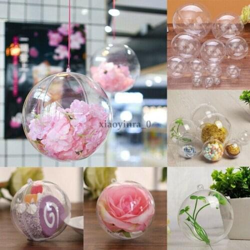 Fashion 5cm 7cm 10cm Clear Baubles Ball Transparent Plastic Craft Ball Christmas Ball Ornaments Decoration Party