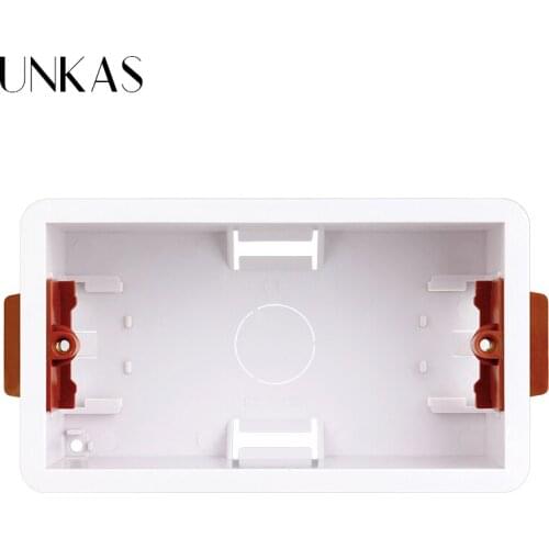 UNKAS 146 Type Dry Lining Mount Box For Gypsum Board Plasterboad Drywall 48mm 36mm Depth Wall Switch Wall Socket Cassette