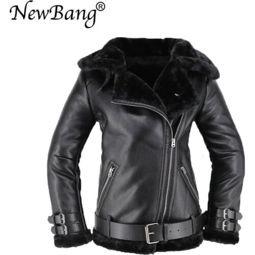 Женские кожаные куртки NEWBANG China At AliExpress