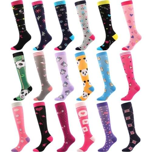 2021 New Compression Socks Unisex Outdoor Running Cycling Compression Socks Halloween Cat And Dog Animal Print Nurse
