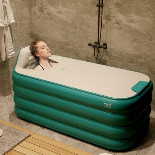 Plastic Inflatable Bathtub Adult Baby Pool Large PVC Foldable Portable Bathtub 220v/110v ,130*80*52cm/140*90*53 cm Optional