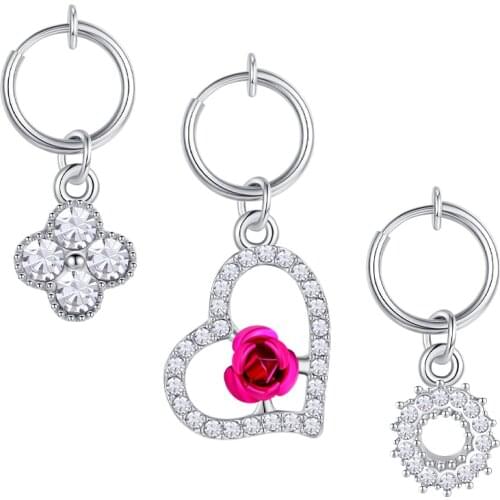 Fake Clip on Earrings Piercing Belly Button Rings Faux Piercing Ombligo Non Piercing Navel Ring Body Jewelry