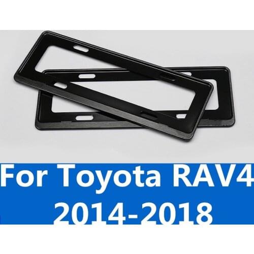 License plate frame car card frame license plate frame license plate tray modification car Accessories For Toyota RAV4 2014-2018
