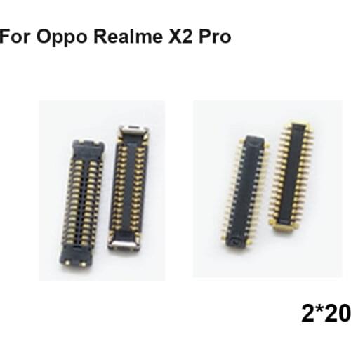 2pcs Dock Connector Micro USB Charging Port FPC connector For Oppo Realme X2 Pro logic on motherboard mainboard X 2 Pro