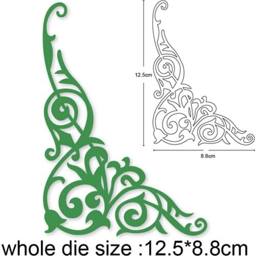 Craft dies Lace Vine Corner Metal Cutting Dies Stencil dies for DIY Scrapbooking Paper Card Making Decoration Embossing Die Cut