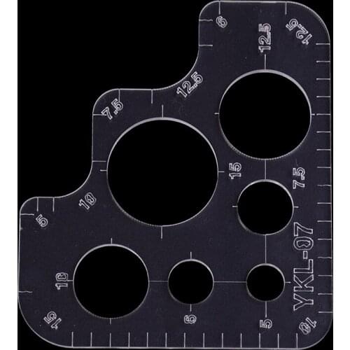 1PC DIY Handmade Leather Tools R Rules Rounded Corners Full Size Acrylic Template