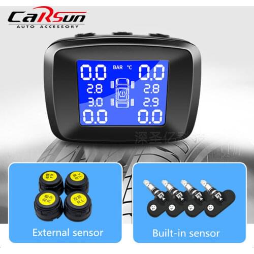 TPMS External/Internal Tire Pressure Monitoring System Tire Pressure Alarm Cigarette Lighter Tyre Pressure Sensor TPMS