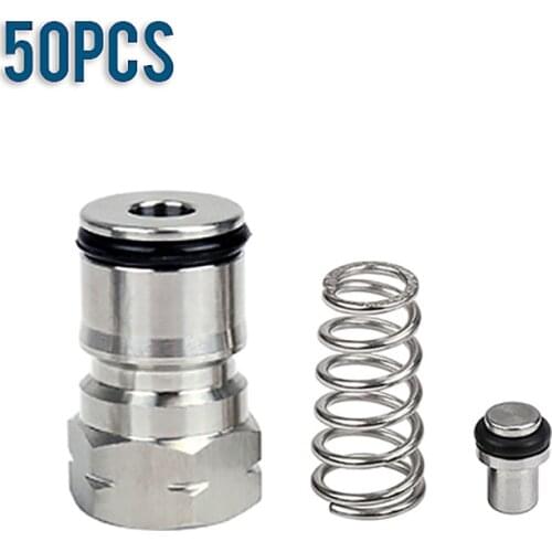 50 Pcs/Set Homebrew Ball Lock Post ,Cornelius Type Stainless Steel Poppets and Springs 19/32'' and 9/16'' Gas & liquid Post
