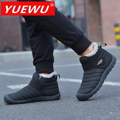 YUEWU Big Size For Warmth In Winter Cotton Padded Shoes Middle Aged And Old People Antiskid And Waterproof Casual Shoes