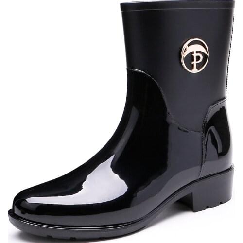TONGPU Glossy and Matte Finishing Womens Rain Boots 208-510