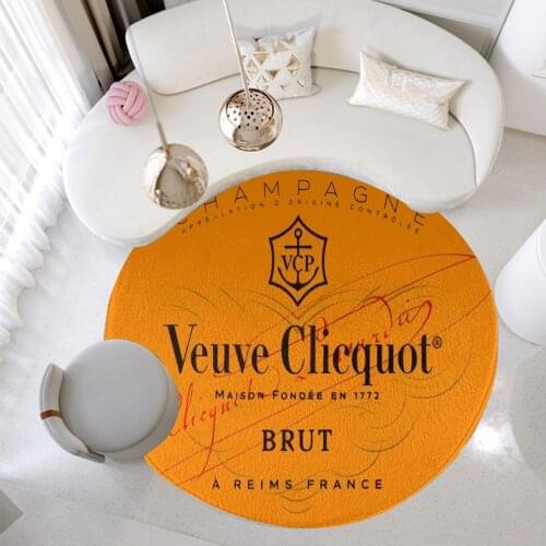 Veuve Clicquot ChampagneCarpets, kitchen carpets, bedroom carpets, non-slip carpets for living room decoration Diameter 60 _lk01