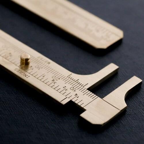 High quality Caliper brass ruler Measuring tools for school student Educational Supplies gift