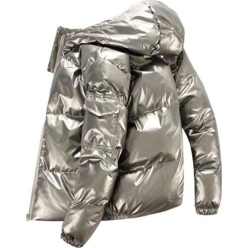 Winter Solid Color Parka Men Thick Hooded Jacket Nice Pop Warm Harajuku Coat Male Casual Zipper Jackets Windproof Outwear