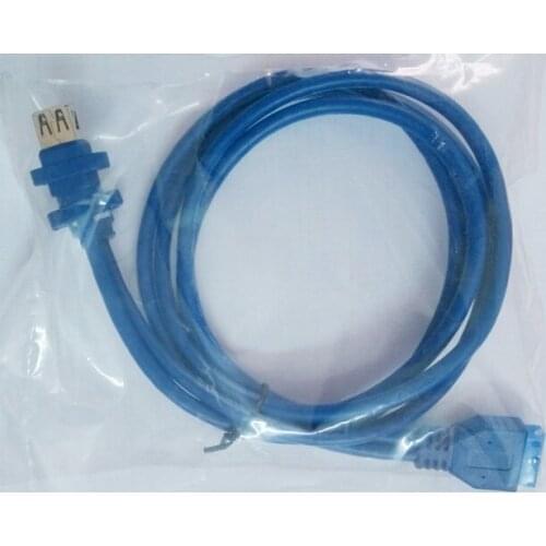 1Pcs USB3.0 front panel cable baffle cable 19-pin/20Pin to 2-port usb3.0 adapter cable DIY case computer peripherals