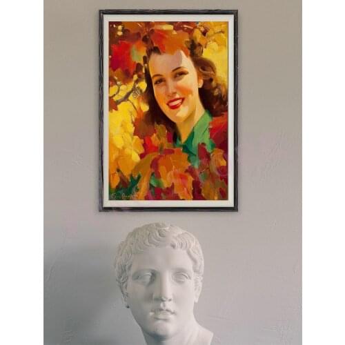 170 Vintage Beautiful Pin-up Girl Classic Picture Custom Silk Poster Home Deco Wall Art Christmas Gift