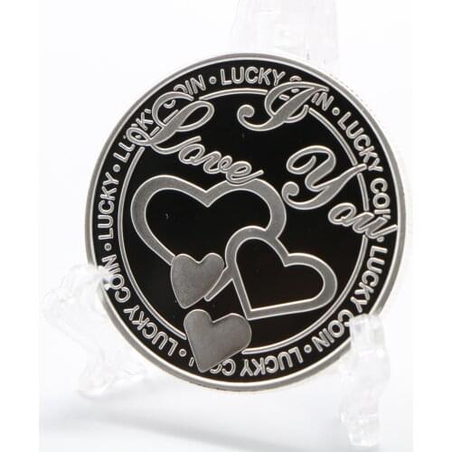 2021 Heart-shaped Love Silver-plated Commemorative Coin Collection Coin Embossed Lucky Coin Heart Corresponding Medal Collection