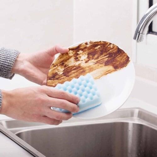 4PCS Magic Sponge Dishwasher Eraser Cleaning Cloth Melamine Cotton Dishwashing Sponge Brush for Kitchen Cleaning Tools