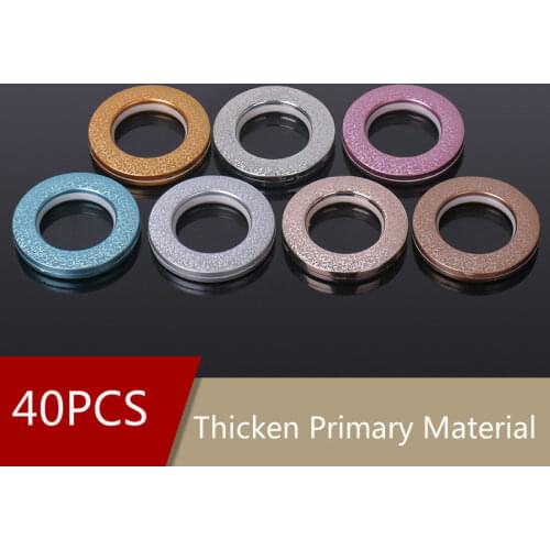 40pcs Curtain Rod Ring Curtain Accessories Solid Curtain Eyelet Ring Buckle Plastic Rings Eyelets For Curtains Grommet Top
