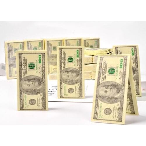 8 Packs Creative Napkin Paper 100 Dollar Raw Wood Pulp Facial Tissue Handkerchief Wedding Birthday Disposable Party Tableware